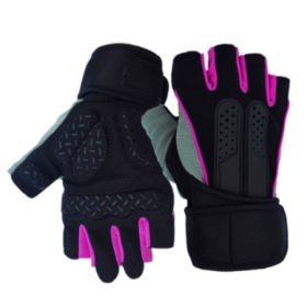 Unisex Tactical Weight Lifting Gym Gloves (Option: Pink-XL)