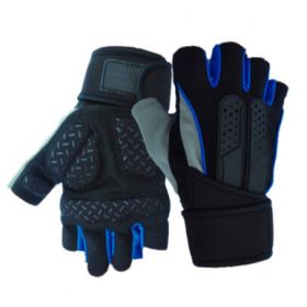 Unisex Tactical Weight Lifting Gym Gloves (Option: Blue-L)