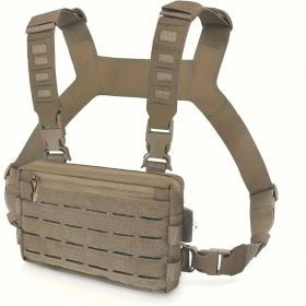 Men's Outdoor Tactics Vest Jacket Bag (Option: Brown-9x5.9x1.5 inches)